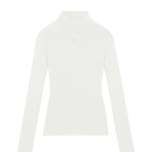 Courreges White Turtleneck Sweater
